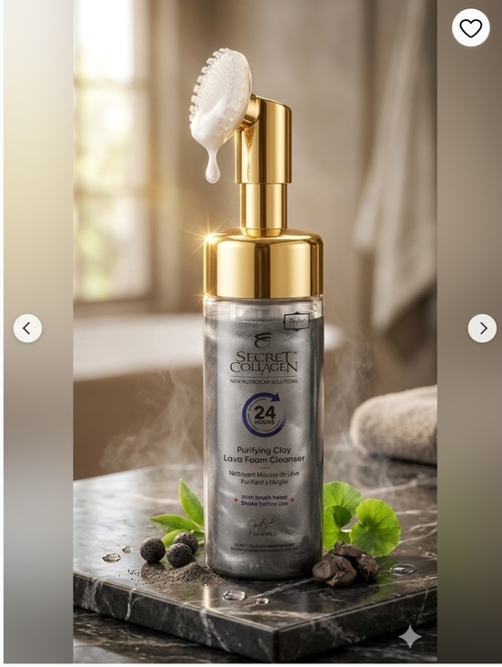 Secret Collagen Other - Purifying Clay Lava Foam Cleanser - Gold/Gray